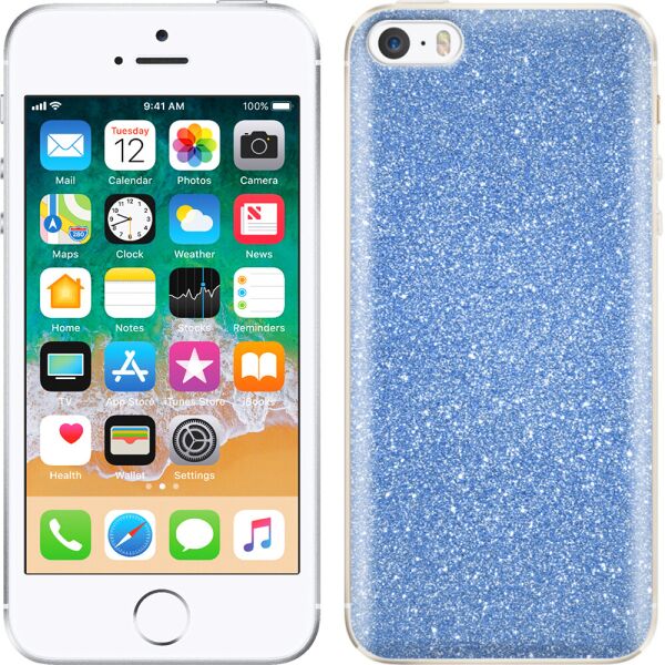 

Чехол Silicone 3in1 Блёстки для iPhone 5 Blue