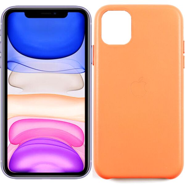 

Чехол Leather Case для iPhone 11 Pro Max Orange