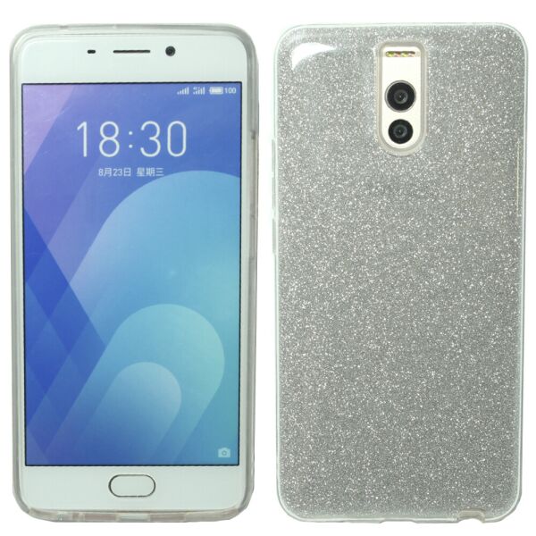 

Чехол Silicone 3in1 Блёстки для Meizu M6 Note White