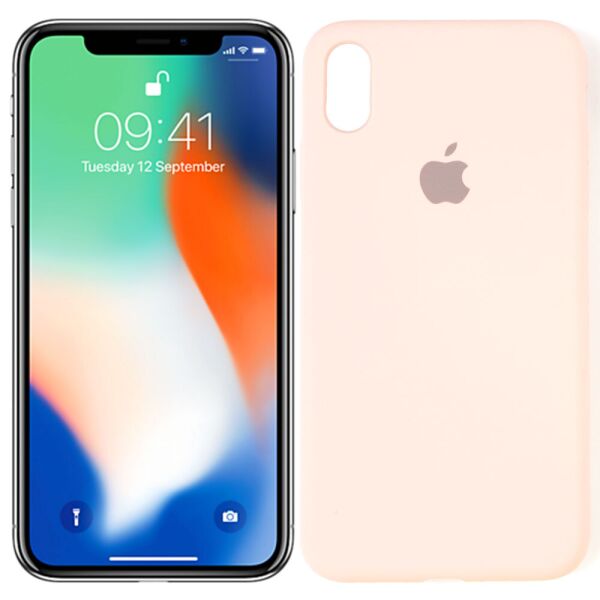 

Чехол силиконовый для iPhone X/Xs Бежевый FULL