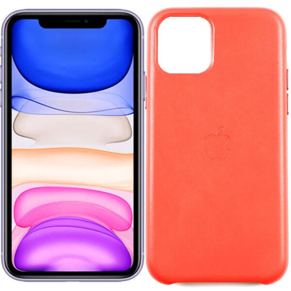 

Чехол Leather Case для iPhone 11 Красный