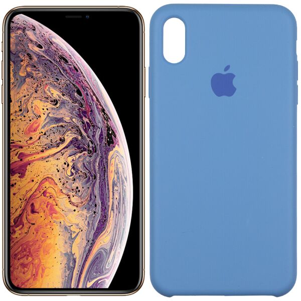 

Чехол силиконовый для iPhone Xs Max Морской Синий