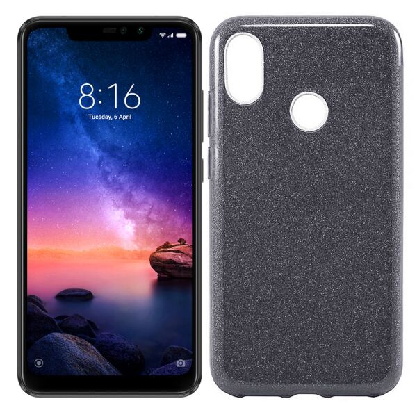 

Чехол Silicone 3in1 Блёстки для Xiaomi REDMI Note 6 Pro Чёрный