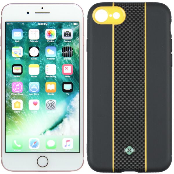 

Чехол TOTU Design Verti Color series для iPhone 7/8 Чёрный/Жёлтый