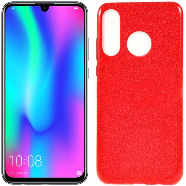 

Чехол Silicone 3in1 Блёстки для Huawei Honor 10i Red