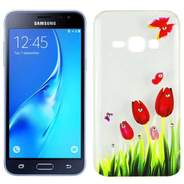 

Чехол Lucent Diamond Case для Samsung J120 (J1-2016) Tulips (Red)