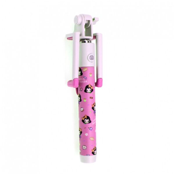

Монопод selfie Cartoon Pink + кнопка через 3,5"
