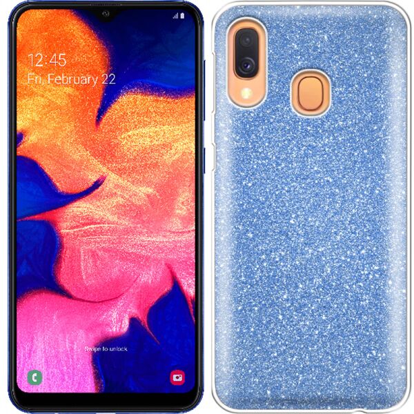 

Чехол Silicone 3in1 Блёстки для Samsung A405 Galaxy A40 Blue