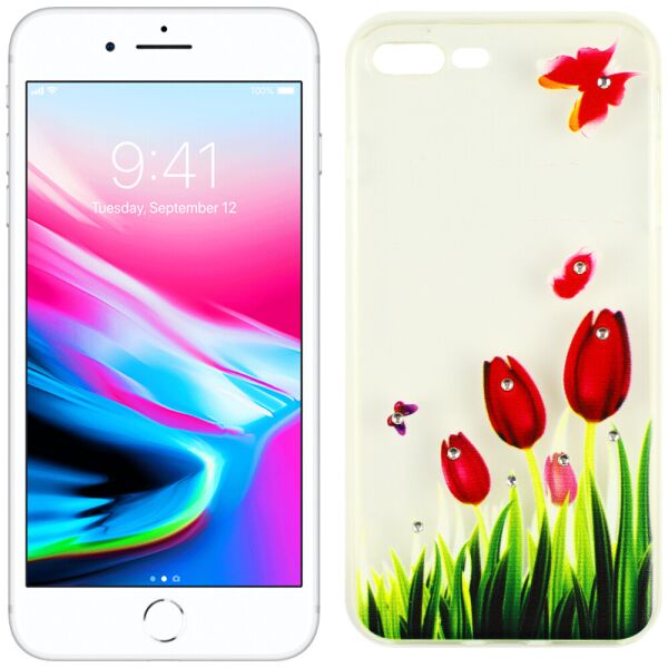 

Чехол Lucent Diamond Case для iPhone 7 Plus Tulips (Red)