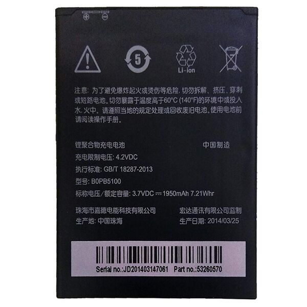 

Аккумулятор для HTC Desire 516 (BOPB5100) 1950 mAh