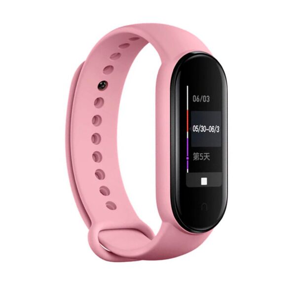 

Ремешок для Xiaomi Mi Band 5/6 (Silicone) Pink Sand
