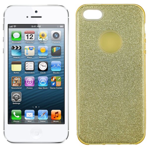 

Чехол Silicone 3in1 Блёстки для iPhone 5 Gold