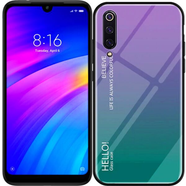 

Чехол TPU Gradient HELLO Glass для Xiaomi Mi9 SE Голубой