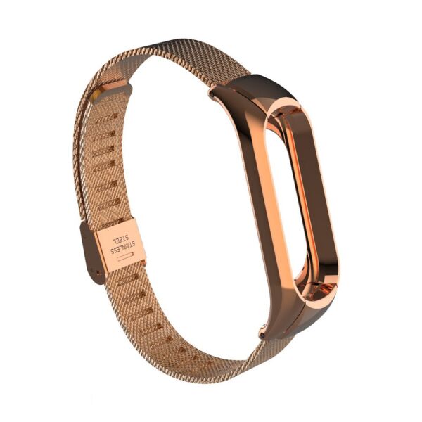 

Ремешок для Xiaomi Band 3/4 steel design Gold
