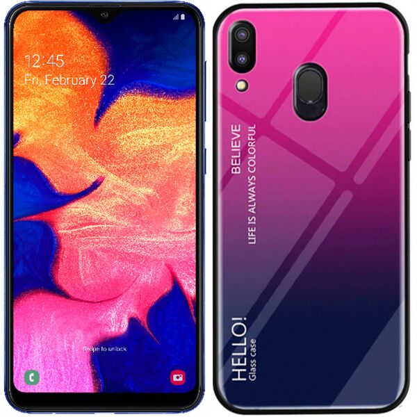 

Чехол TPU Gradient HELLO Glass для Samsung A205/A305 Galaxy A20/A30 Розовый DEL