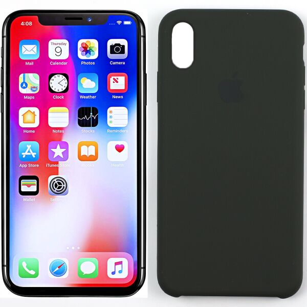 

Чехол силиконовый для iPhone Xs Max Тёмно Серый