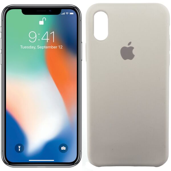 

Чехол силиконовый для iPhone X/Xs Пепельно Серый