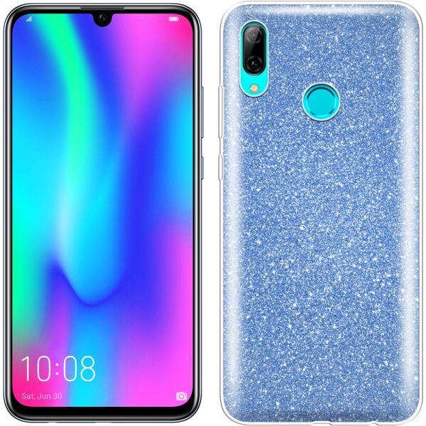 Чехол Silicone 3in1 Блёстки для Huawei P Smart 2019 Blue