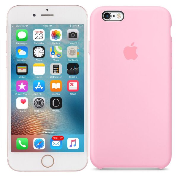

Чехол силиконовый для iPhone 6/6s Plus Ярко розовый