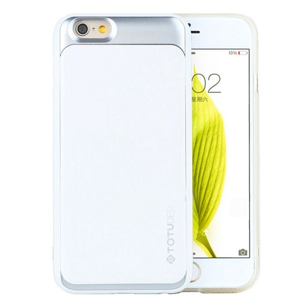 

Чехол TOTU Design Card slot series для iPhone 6/6s White/Gold