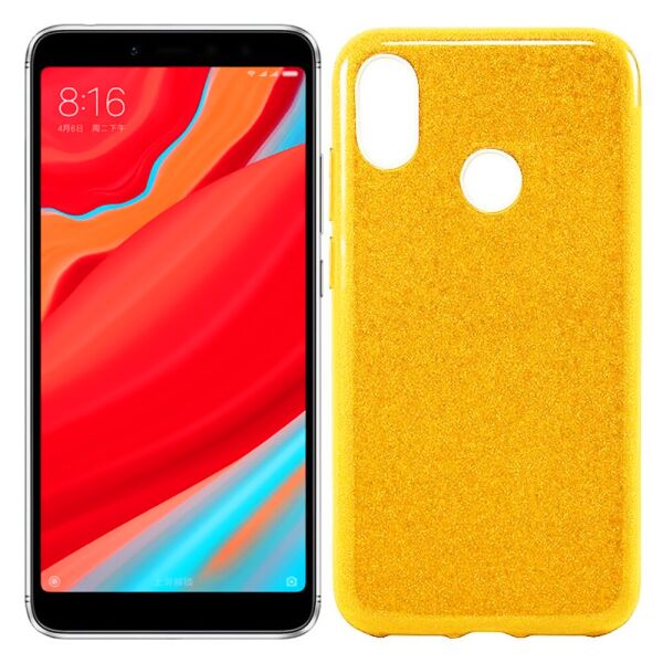 

Чехол Silicone 3in1 Блёстки для Xiaomi Redmi S2 Gold
