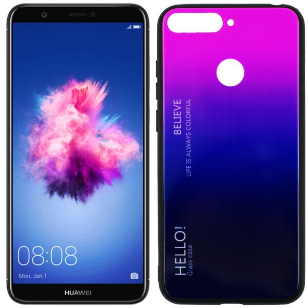 

Чехол TPU Gradient HELLO Glass для Huawei Y6 2018 Розовый