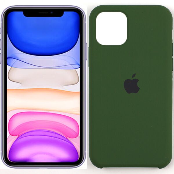 

Чехол силиконовый для iPhone 11 Тёмно Зеленый