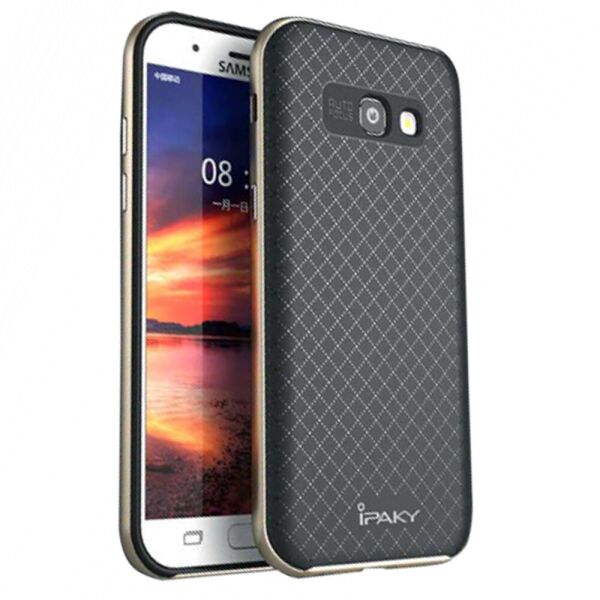 

Накладка iPaky Carbon TPU + Bumper для Samsung A720 (A7-2017) Gold