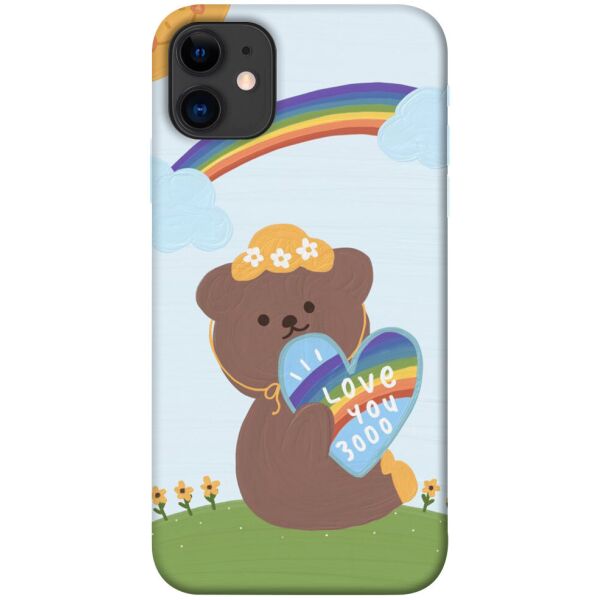 

Чехол itsPrint Мишка с сердцем для Apple iPhone 11 (6.1")