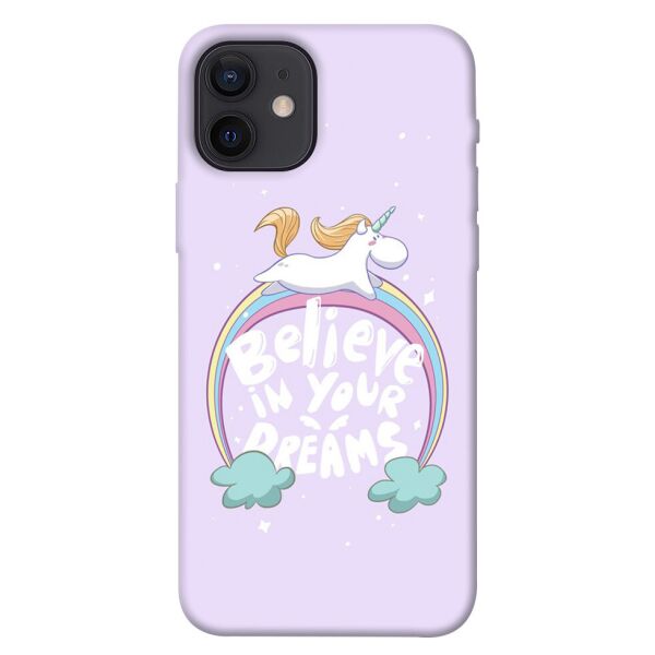 

Чехол itsPrint Believe in your dreams unicorn для Apple iPhone 12 (6.1")