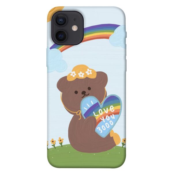 

Чехол itsPrint Мишка с сердцем для Apple iPhone 12 (6.1")