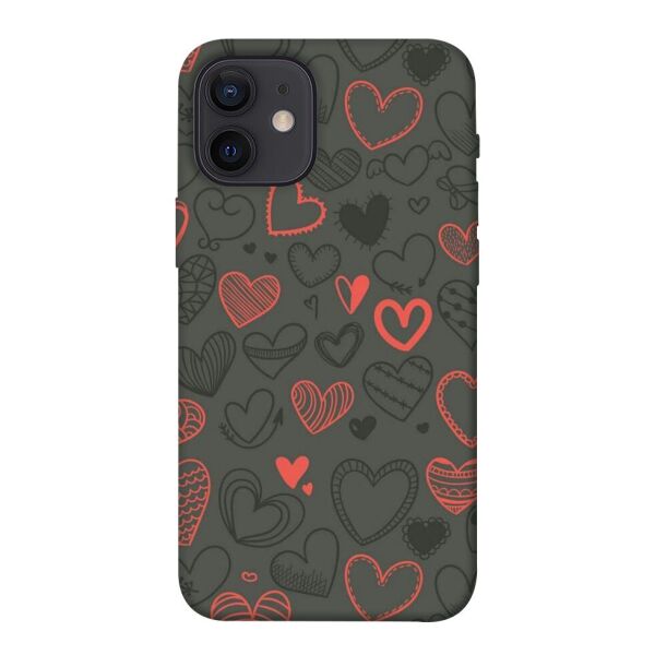 

Чехол itsPrint Милые сердца для Apple iPhone 12 mini (5.4")