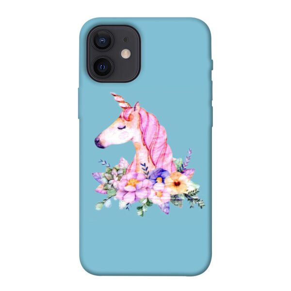

Чехол itsPrint Счастливый единорог для Apple iPhone 12 mini (5.4")