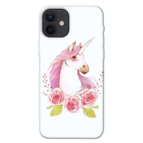 

Чехол itsPrint Единорог с цветами для Apple iPhone 12 (6.1")