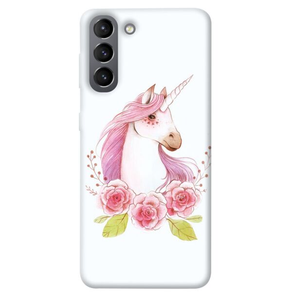 

Чехол itsPrint Единорог с цветами для Samsung Galaxy S21