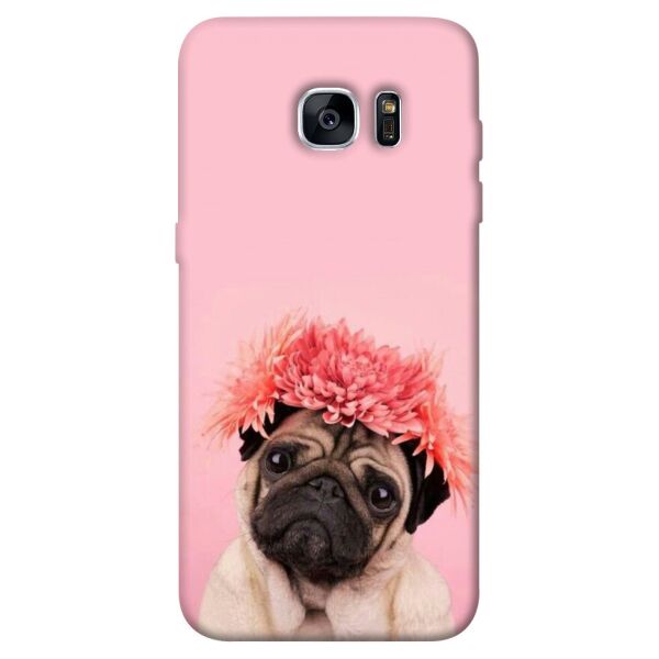 

Чехол itsPrint Мопс с цветами для Samsung G935F Galaxy S7 Edge