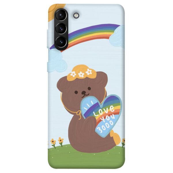 

Чехол itsPrint Мишка с сердцем для Samsung Galaxy S21+