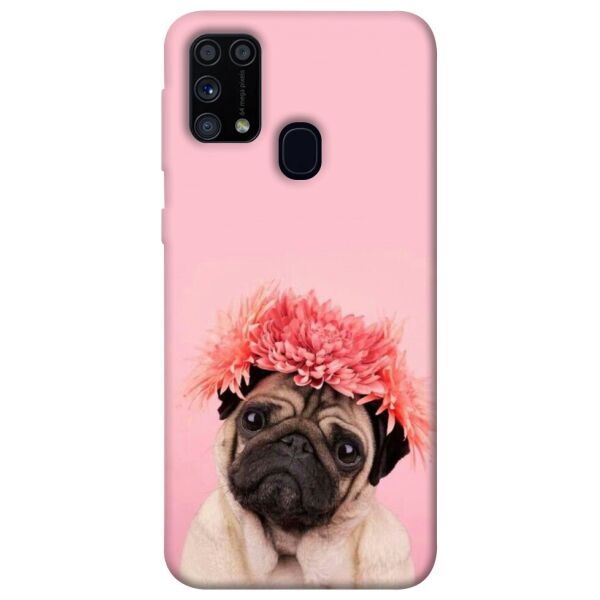 

Чехол itsPrint Мопс с цветами для Samsung Galaxy M31