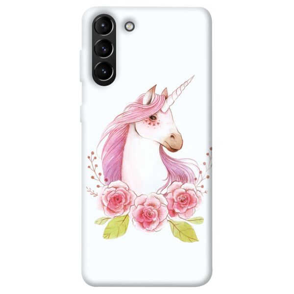 

Чехол itsPrint Единорог с цветами для Samsung Galaxy S21+