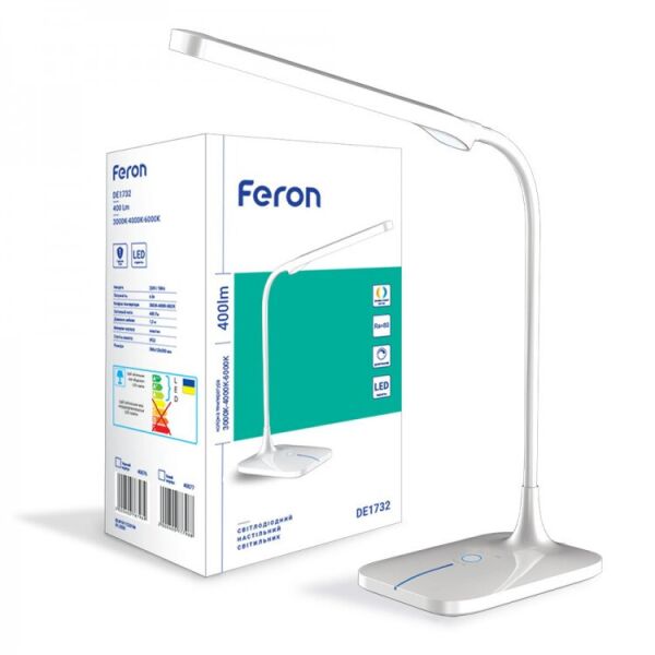 

Настольный Led светильник Feron DE1732 6W белый