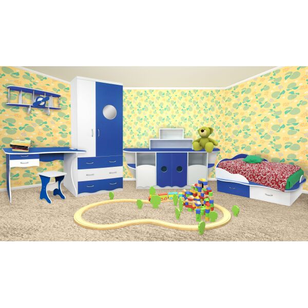 

Стол письменный Мечта (плюс) МАКСИ-МЕбель Нимфея альба/Синий униколор 6 категория(10281)