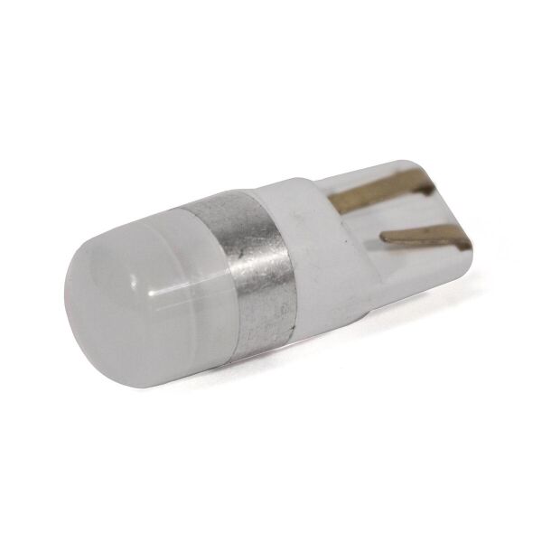 

T10 W5W Светодиодная лампа StarLight T10 2 диода 2835 12V 0,5W WHITE / матовая линза