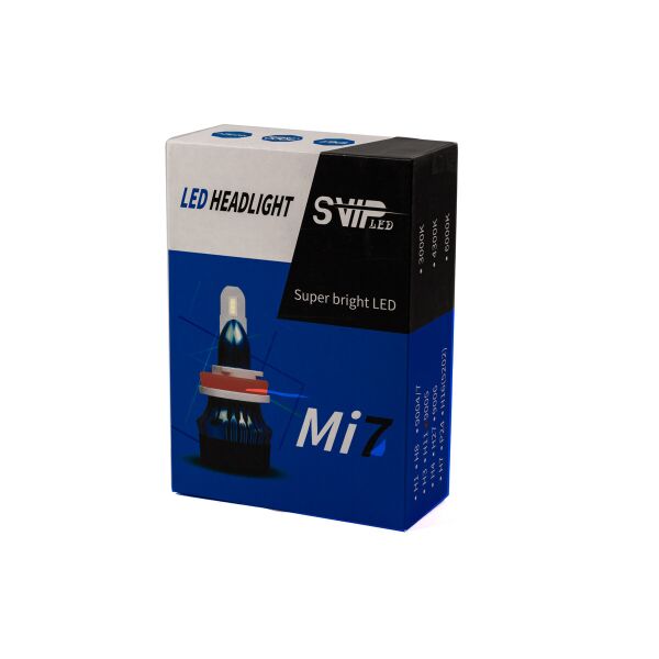 

LED лампы H7 55W 12V 4000Lm Комплект светодиодных авто ламп Mi7 с активным охлаждением