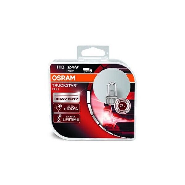 

Комплект авто лампы OSRAM H3 70W 24V +100% Оригинал с гарантией! P22S 10X2 HardDuopet