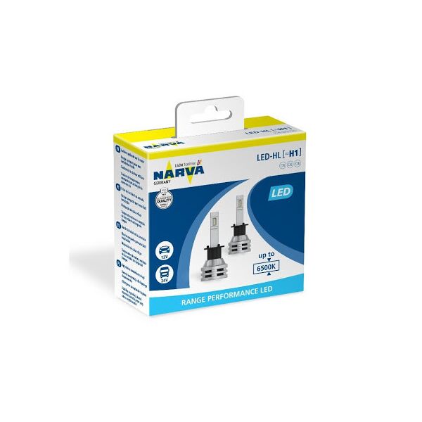 

LED Narva H1 12/24v 6500K X2 24W RPL Range Performance. Комплект светодиодных LED ламп.