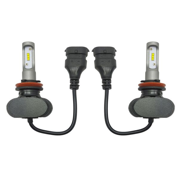 

Светодиодные лампы Н-11. LED лампы H-11 (H8/H9/H16) 6000K 4000Lm. Тип охлаждения - радиатор.