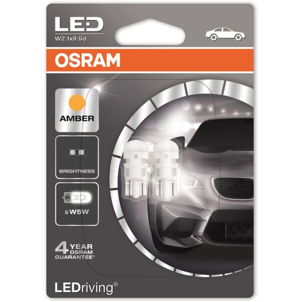 

OSRAM W2 в поворотники 12V,1X9,5D 1W YELLOW. Светодиодные лампы в повторители поворотов