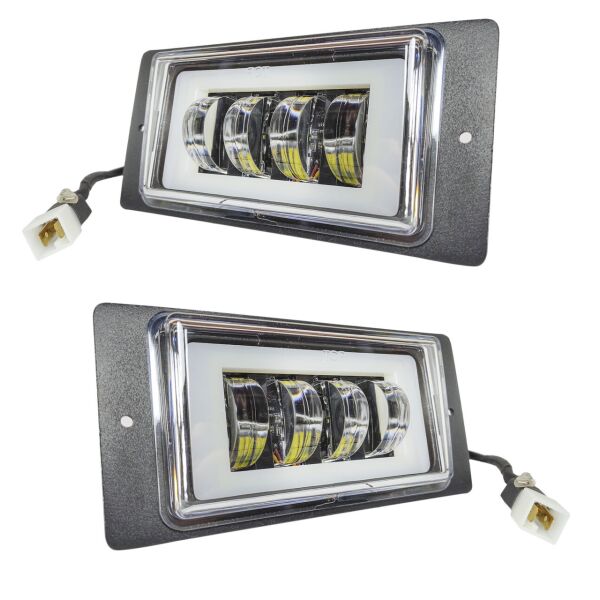 

Противотуманные фары LED Ваз 2110, 2111, 2112, 2114, 2115 ПТФ 4 линзы + светотеневая граница + дхо НОВИНКА