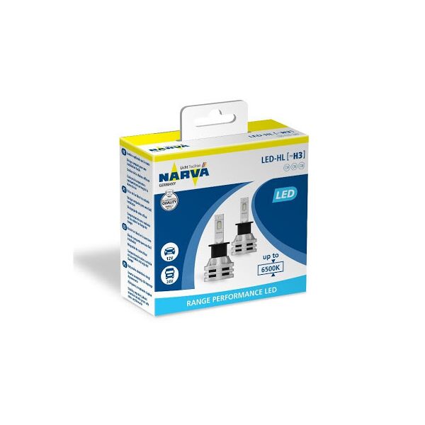 

LED Narva H3 12/24v 6500K X2 24W RPL Range Performance. Комплект светодиодных LED ламп.