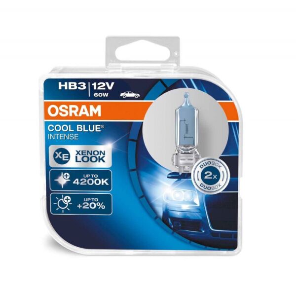 

Комплект авто лампы OSRAM HB3 60W 12V 20% Оригинал с гарантией! Эффект ксенона! Cool Blue Intense P20d 10X2